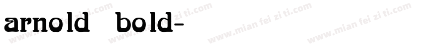 arnold bold字体转换